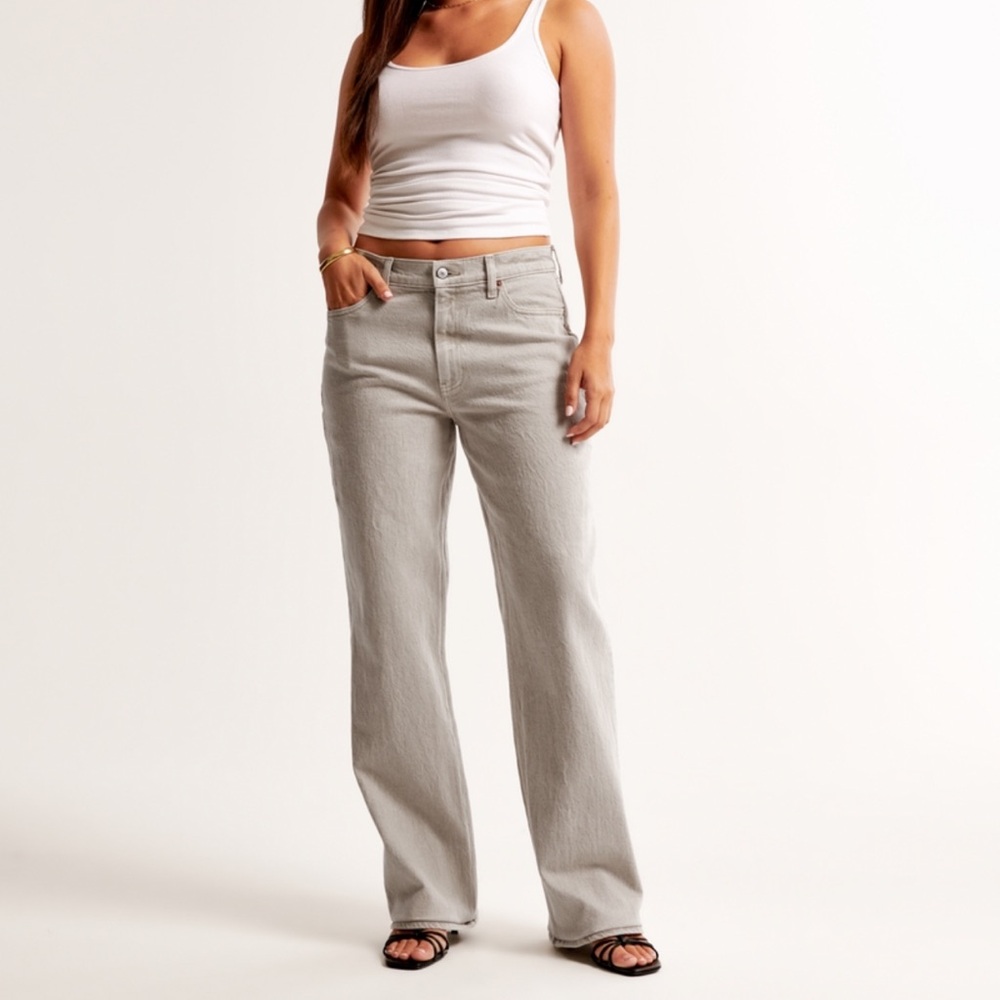Abercrombie New 30L Curve Love Low Rise Baggy Jeans